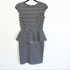 Free when bundled-Striped Peplum Pencil Dress -